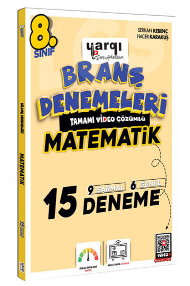 Yargı Ders Arkadaşım 8.Sınıf Tamamı Video Çözümlü Matematik 15 Branş Denemeleri - 1