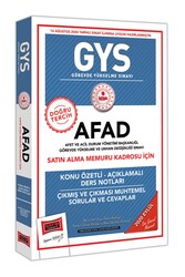 Yargı Yayınları GYS AFAD Satın Alma Memuru Kadrosu İçin Konu Özetli Çıkmış ve Çıkması Muhtemel Sorular - Yargı Yayınları