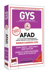 Yargı Yayınları GYS AFAD Memur Kadrosu İçin Konu Özetli Çıkmış ve Çıkması Muhtemel Sorular - Yargı Yayınları