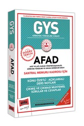 Yargı Yayınları GYS AFAD Santral Memuru Kadrosu İçin Konu Özetli Çıkmış ve Çıkması Muhtemel Sorular - Yargı Yayınları