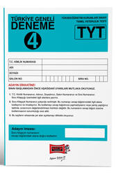 Yargı Yayınları TYT Türkiye Geneli Deneme 4 - Yargı Yayınları