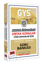 Yargı Yayınları GYS Ankara Üniversitesi Ortak Konular Konu Özetli - Açıklamalı Soru Bankası - Yargı Yayınları