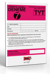 Yargı Yayınları TYT Türkiye Geneli Deneme Sınavı - 7 - Yargı Yayınları