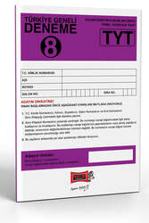 Yargı Yayınları TYT Türkiye Geneli Deneme Sınavı - 8 - Yargı Yayınları