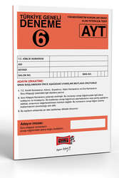 Yargı Yayınları AYT Türkiye Geneli Deneme Sınavı - 6 - Yargı Yayınları