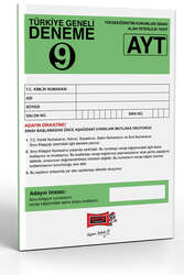 Yargı Yayınları AYT Türkiye Geneli Deneme Sınavı - 9 - Yargı Yayınları
