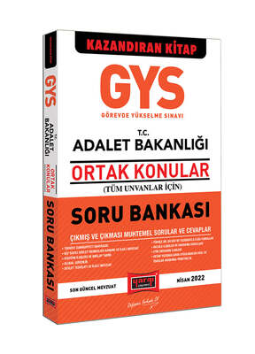 Yargı Yayınları GYS T.C. Adalet Bakanlığı Tüm Ünvanlar İçin Ortak Konular Soru Bankası - 1