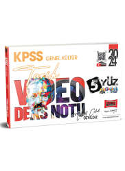 Yargı Yayınları 2024 KPSS Genel Kültür 5Yüz Tarih Video Ders Notları - Yargı Yayınları