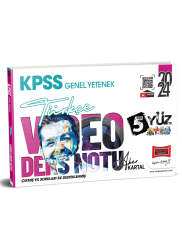 Yargı Yayınları 2024 KPSS Genel Yetenek 5Yüz Türkçe Video Ders Notları - Yargı Yayınları