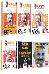 Yargı Yayınları 2024 KPSS 5Yüz Genel Kültür Tarih Paketi (Mehmet Celal Özyıldız) - Yargı Yayınları