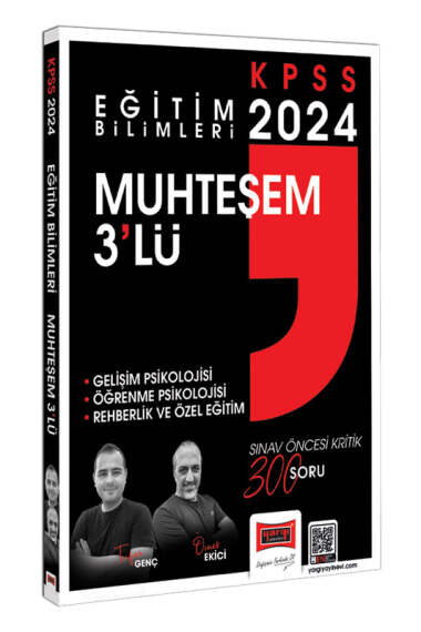 Yargı Yayınları 2024 Eğitim Bilimleri Muhteşem 3lü Gelişim Psikolojisi - Öğrenme Psikolojisi - Rehberlik ve Özel Eğitim Çözümlü Soru Bankası - 1