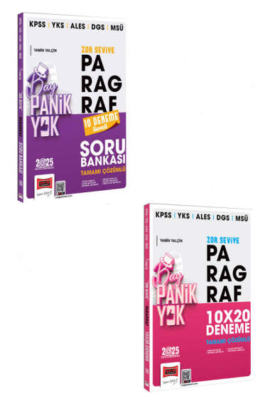 Yargı Yayınları 2025 KPSS YKS ALES DGS MSÜ Tamamı Çözümlü Panik Yok Zor Seviye Paragraf Seti - 1
