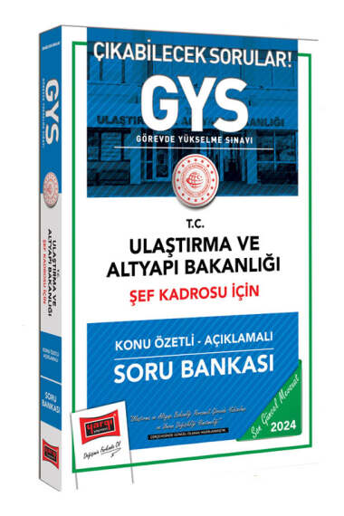 Yargı Yayınları 2024 GYS Ulaştırma ve Altyapı Bakanlığı Şef Kadrosu İçin Konu Özetli Açıklamalı Soru Bankası - 1