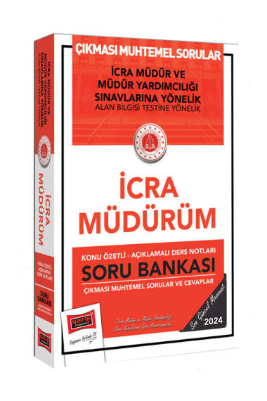 Yargı Yayınları 2024 Adalet Bakanlığı Çıkması Muhtemel Sorular İcra Müdürüm Soru Bankası - 1