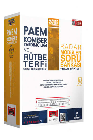 Yargı Yayınları 2025 PAEM Komiser Yardımcılığı ve Rütbe Terfi Sınavlarına Hazırlık Radar Serisi Tamamı Çözümlü Modüler Soru Bankası Seti - 1