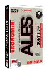 Yargı Yayınları 2025 ALES VİP Ekonomik Seri Son 7 Sınav Çıkmış Sorular (17 Kasım 2024) - Yargı Yayınları