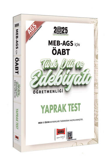 Yargı Yayınları 2025 MEB-AGS ÖABT Türk Dili ve Edebiyatı Öğretmenliği Yaprak Test - 1