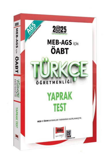 Yargı Yayınları 2025 MEB-AGS ÖABT Türkçe Öğretmenliği Yaprak Test - 1