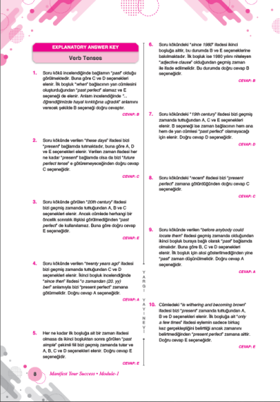 Yargı Yayınları 2025 YDS eYDS YÖKDİL YDT İngilizce Manifest Your Success Grammar & Vocabulary (Module 1) - 4