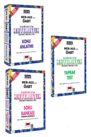 Yargı Yayınları 2025 MEB AGS ÖABT İlköğretim Matematik Öğretmenliği Konu-Soru-Yaprak Test Seti - 1