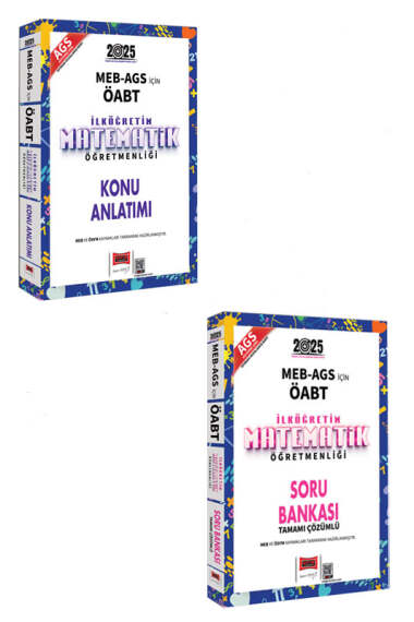 Yargı Yayınları 2025 MEB AGS ÖABT İlköğretim Matematik Öğretmenliği Konu Anlatımı ve Soru Bankası Seti - 1