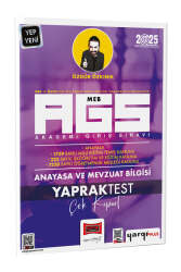 Yargı Yayınları 2025 MEB-AGS Anayasa ve Mevzuat Bilgisi Çek Kopart Yaprak Test - Yargı Yayınları
