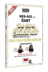 Yargı Yayınları 2025 MEB-AGS ÖABT Türk Dili ve Edebiyatı Öğretmenliği Son 5 Sınav Çıkmış Sorular - Yargı Yayınları