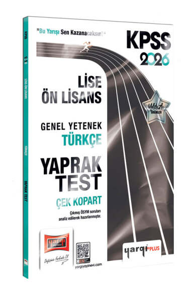 Yargı Yayınları 2026 KPSS Lise-Ön Lisans Genel Yetenek Türkçe Çek Kopart Yaprak Test - 1