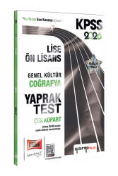 Yargı Yayınları 2026 KPSS Lise-Ön Lisans Genel Kültür Coğrafya Çek Kopart Yaprak Test - Yargı Yayınları