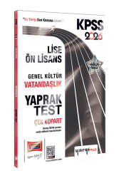 Yargı Yayınları 2026 KPSS Lise-Ön Lisans Genel Kültür Vatandaşlık Çek Kopart Yaprak Test - Yargı Yayınları