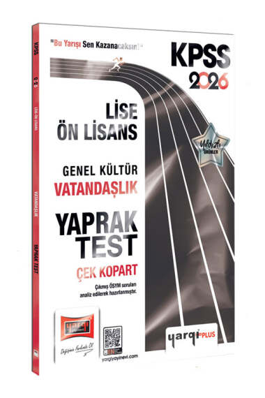Yargı Yayınları 2026 KPSS Lise-Ön Lisans Genel Kültür Vatandaşlık Çek Kopart Yaprak Test - 1