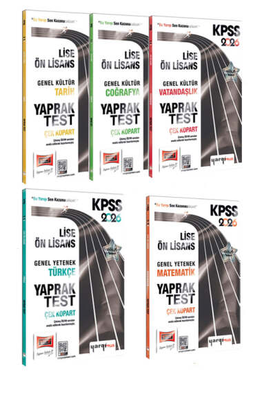 Yargı Yayınları 2026 KPSS Lise-Ön Lisans GK-GY Tüm Dersler Yaprak Test Seti (5 Kitap) - 1