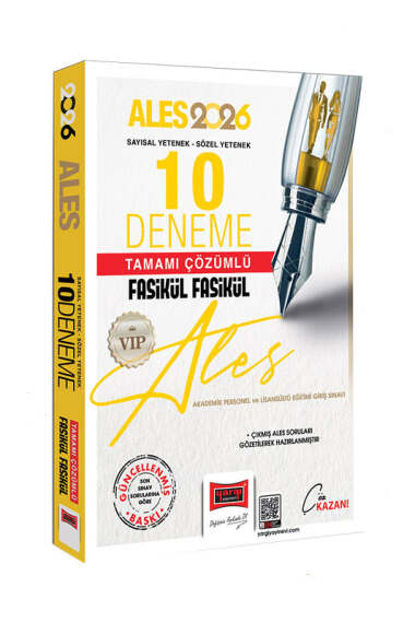 Yargı Yayınları 2026 ALES VIP Sayısal-Sözel Yetenek Tamamı Çözümlü Fasikül Fasikül 10 Deneme - 1