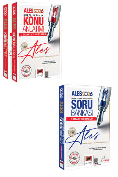 Yargı Yayınları 2026 ALES VIP Sayısal-Sözel Yetenek Konu Anlatımı ve Soru Bankası Seti (2 Kitap) - 1