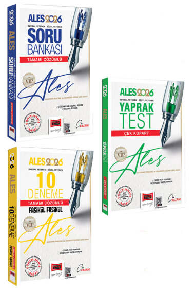 Yargı Yayınları 2026 ALES VIP Sayısal-Sözel Yetenek Soru - 10 Deneme - Yaprak Test Seti (3 Kitap) - 1