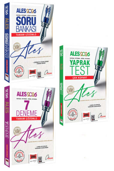 Yargı Yayınları 2026 ALES VIP Sayısal-Sözel Yetenek Soru - 7 Deneme - Yaprak Test Seti (3 Kitap) - 1