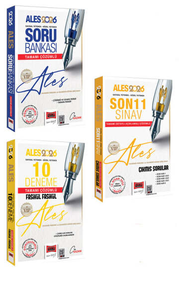 Yargı Yayınları 2026 ALES VIP Sayısal-Sözel Yetenek Soru - 10 Deneme - 11 Sınav Çıkmış Sorular Seti (3 Kitap) - 1