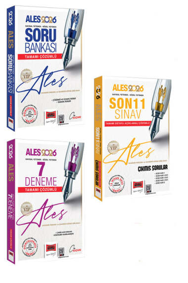 Yargı Yayınları 2026 ALES VIP Sayısal-Sözel Yetenek Soru - 7 Deneme - 11 Sınav Çıkmış Sorular Seti (3 Kitap) - 1