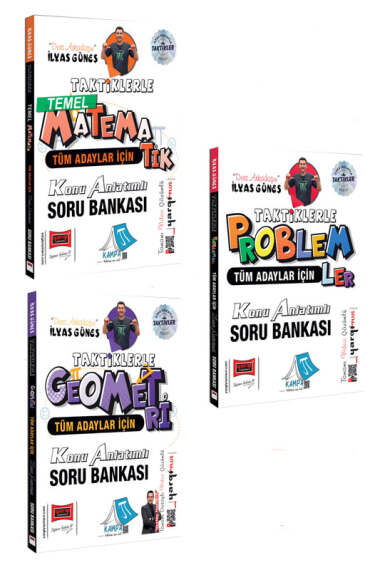 Yargı Yayınları Tüm Adaylar İçin Taktiklerle Matematik - Geometri - Problemler Seti (3 Kitap) - 1