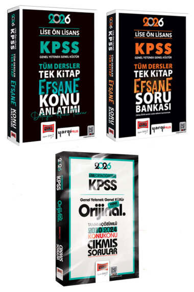 Yargı Yayınları 2026 KPSS Lise Ön Lisans GK-GY Tüm Dersler Konu - Soru - Lise Ortaöğretim Çıkmış Sorular Seti - 1