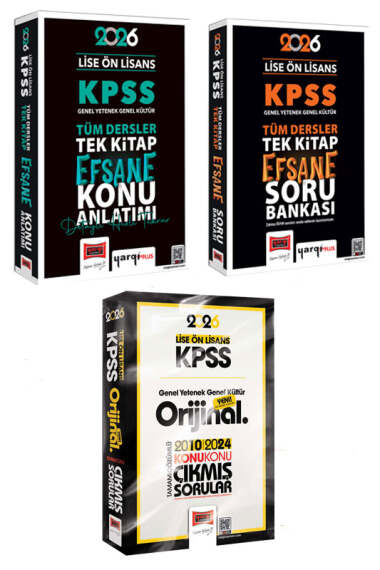 Yargı Yayınları 2026 KPSS Lise Ön Lisans GK-GY Tüm Dersler Konu - Soru - Lise Ön Lisans Çıkmış Sorular Seti - 1