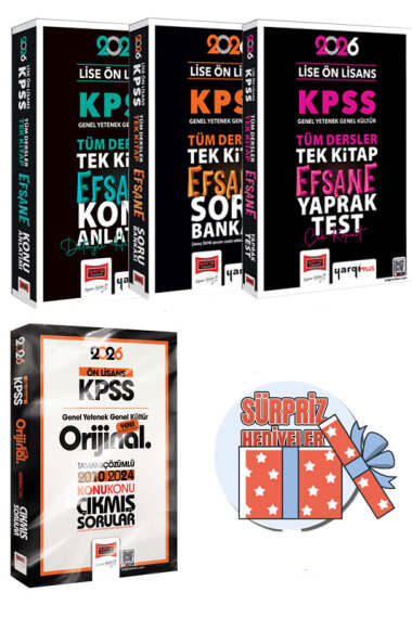 Yargı Yayınları 2026 KPSS Lise Ön Lisans GK-GY Tüm Dersler Konu - Soru - Yaprak Test - Ön Lisans Çıkmış Sorular Seti (4 Kitap) - 1