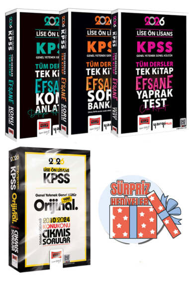 Yargı Yayınları 2026 KPSS Lise Ön Lisans GK-GY Tüm Dersler Konu - Soru - Yaprak Test - Lise Ön Lisans Çıkmış Sorular Seti (4 Kitap) - 1