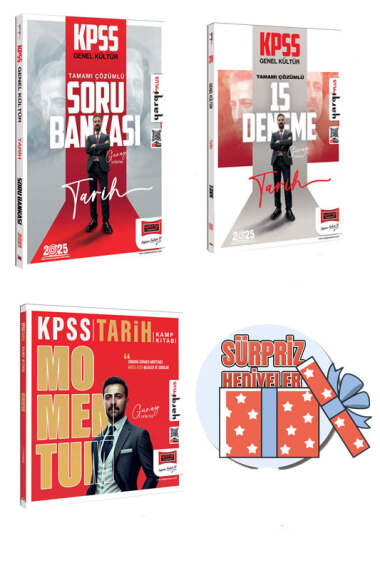 Yargı Yayınları 2025 KPSS Genel Kültür Tarih Soru Bankası - Momentum Kamp Kitabı ve 15 Deneme Seti - 1