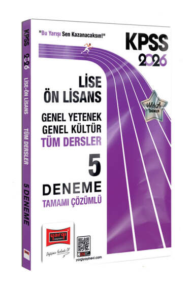 Yargı Yayınları 2026 KPSS GK-GY Lise Ön Lisans Tüm Dersler Tamamı Çözümlü 5 Deneme - 1