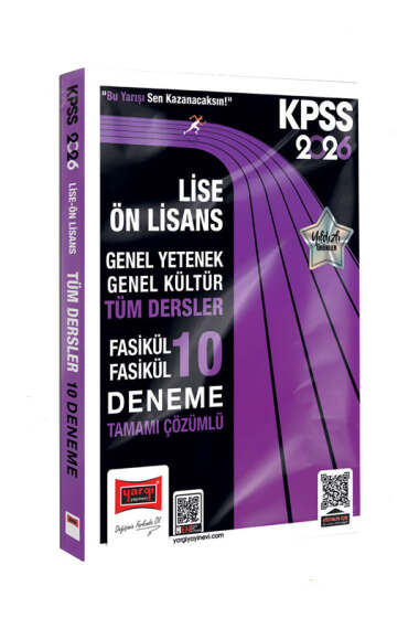 Yargı Yayınları 2026 KPSS GK-GY Lise Ön Lisans Tüm Dersler Fasikül Fasikül Tamamı Çözümlü 10 Deneme - 1