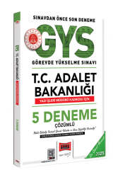 Yargı Yayınları 2025 T.C Adalet Bakanlığı Yazı İşleri Müdürü Kadrosu İçin Çözümlü 5 Deneme - Yargı Yayınları
