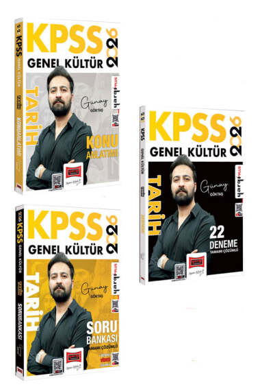 Yargı Yayınları 2026 KPSS Genel Kültür Tarih Konu - Soru Bankası ve 22 Deneme Seti (Günay Göktaş) - 1