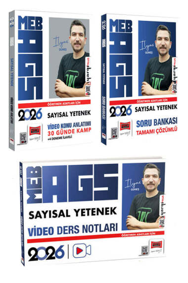 Yargı Yayınları 2026 MEB-AGS Öğretmen Adayları İçin Sayısal Kamp - Soru - Video Ders Notları Seti (İlyas Güneş) - 1