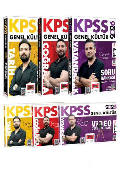Yargı Yayınları 2026 Genel Kültür Tarih-Coğrafya-Vatandaşlık Soru Bankası ve Video Ders Notları Seti (6 Kitap) - 1